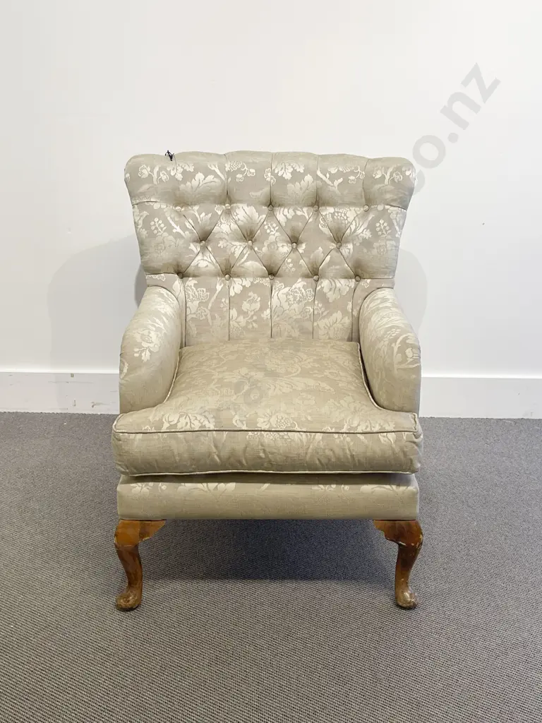 C1930's Deep Buttoned Armchair Image 1++