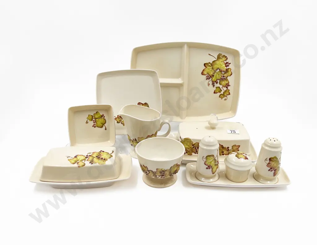 Assortment of Carleton Ware Including Butter Dish Image 1++