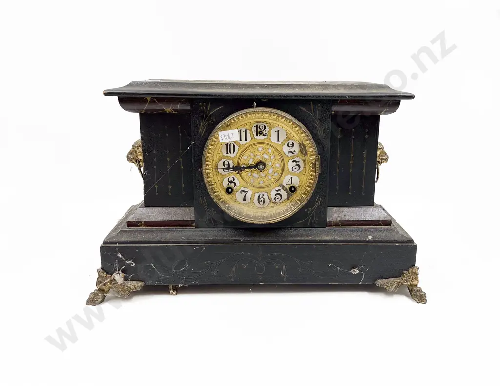 Simulated Slate Mantle Clock Image 1++