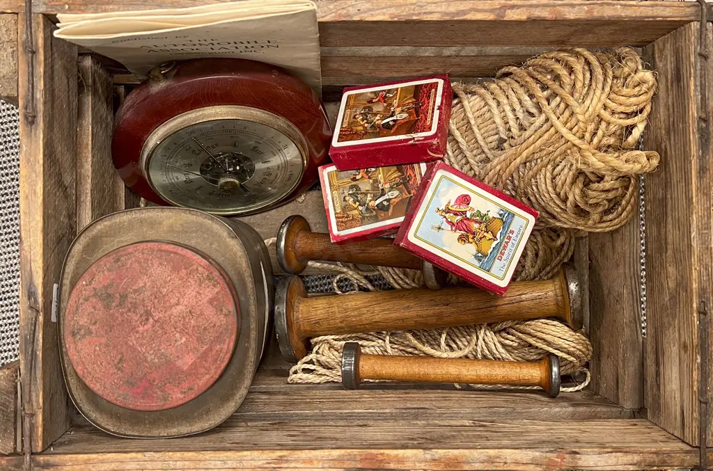 Wooden Crate of Assorted Vintage Image 1++