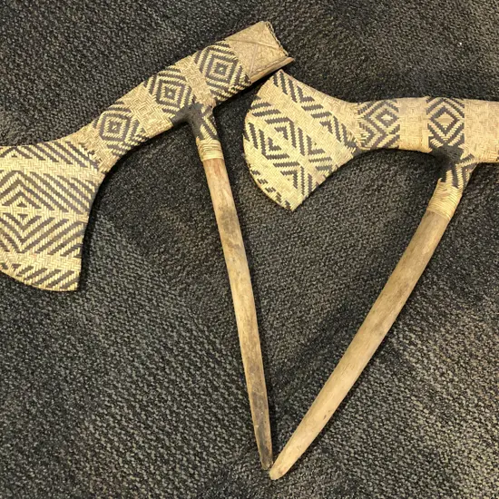Four Ceremonial Hafts From Papua New Guinea