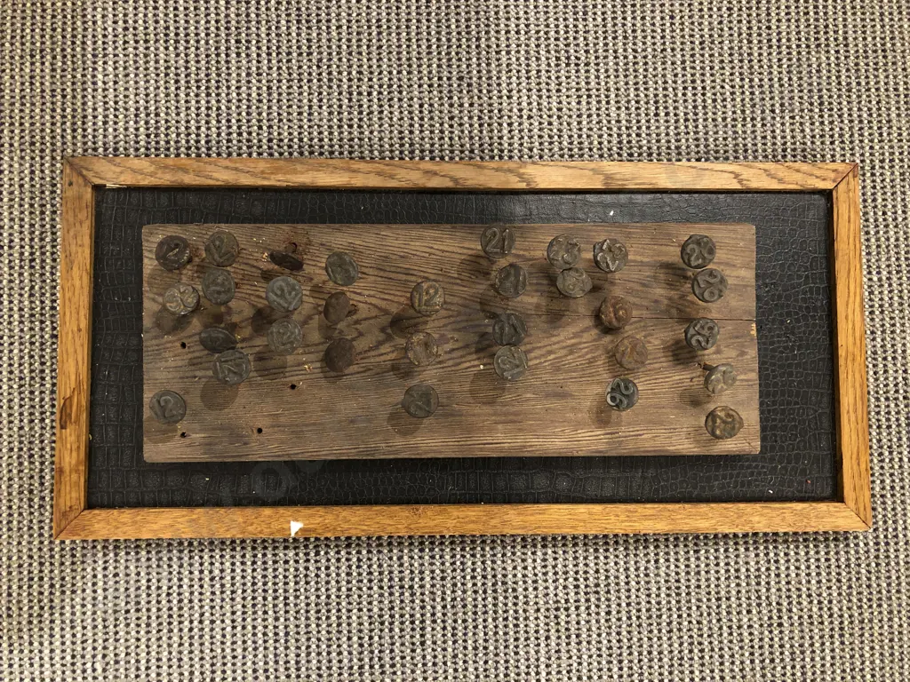 Small Vintage Numbered Nail Display Image 1++