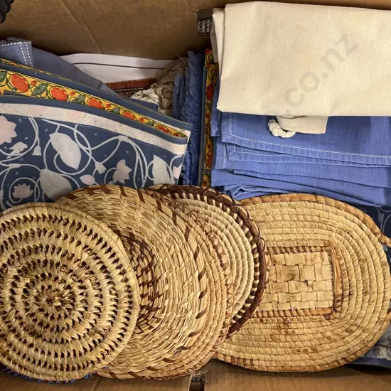 Box of Assorted Placemats etc