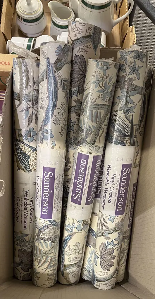 Eight Sanderson Vinyl Coated Washable Wallpaper Image 1++