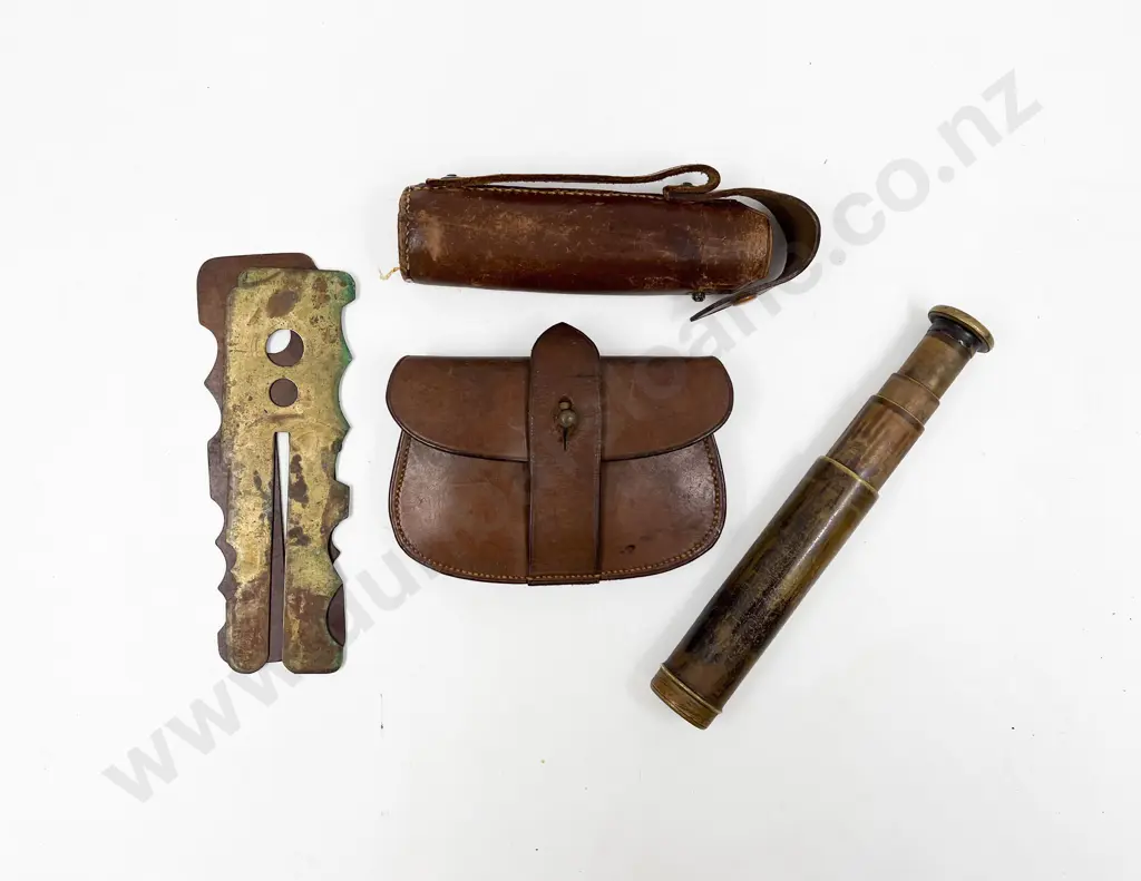 Vintage Telescope with Two Tailors Button Gauges etc Image 1++