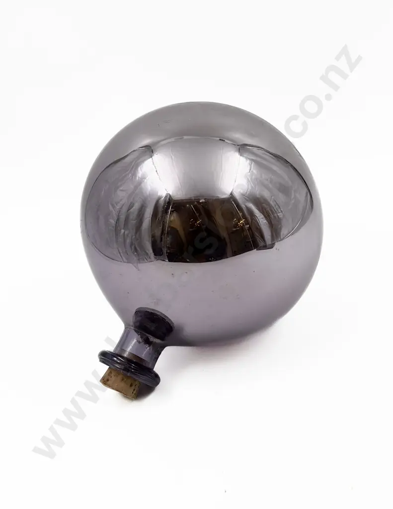 Victorian Mercury Silvered Glass Cylindrical Bottle Image 1++