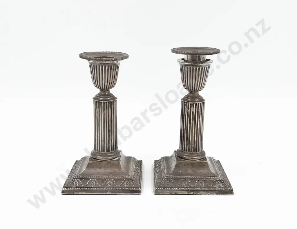 Pair of S/S Candlesticks Image 1++