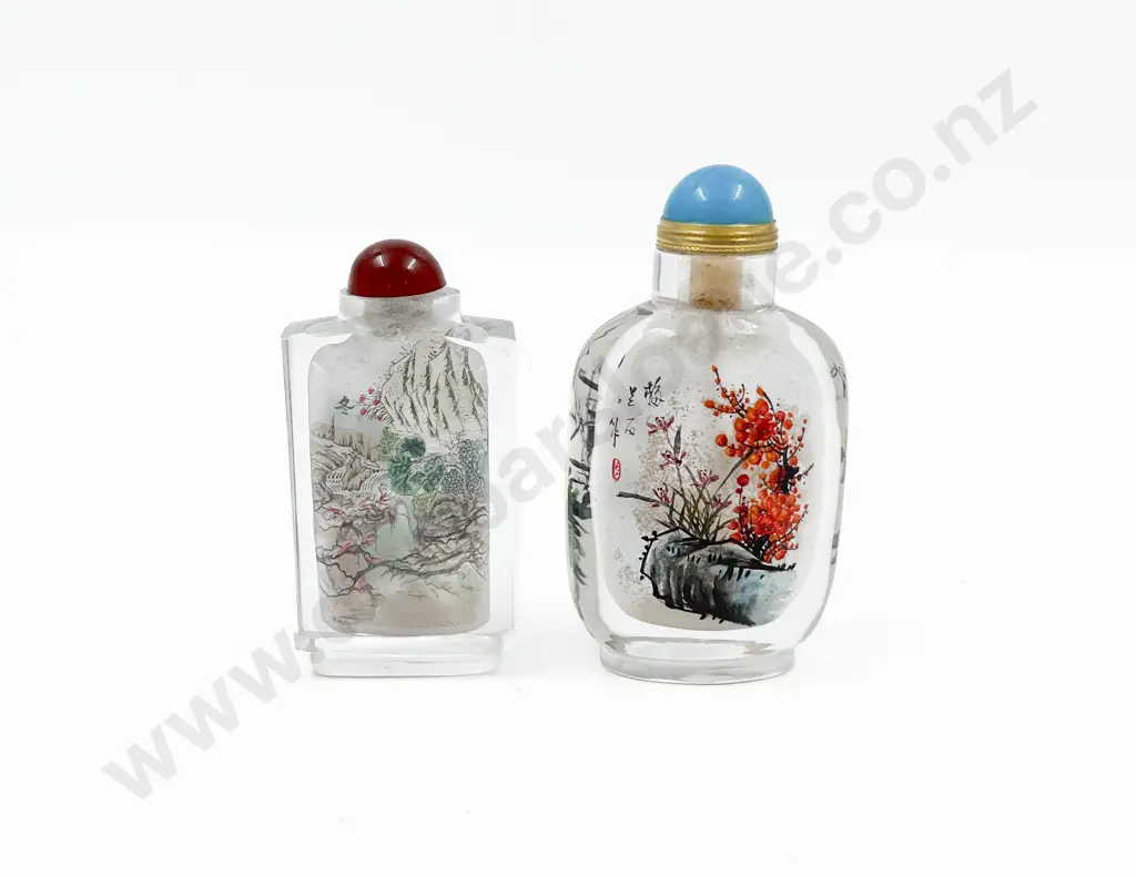 Two Interior Painted Snuff Bottles Image 1++