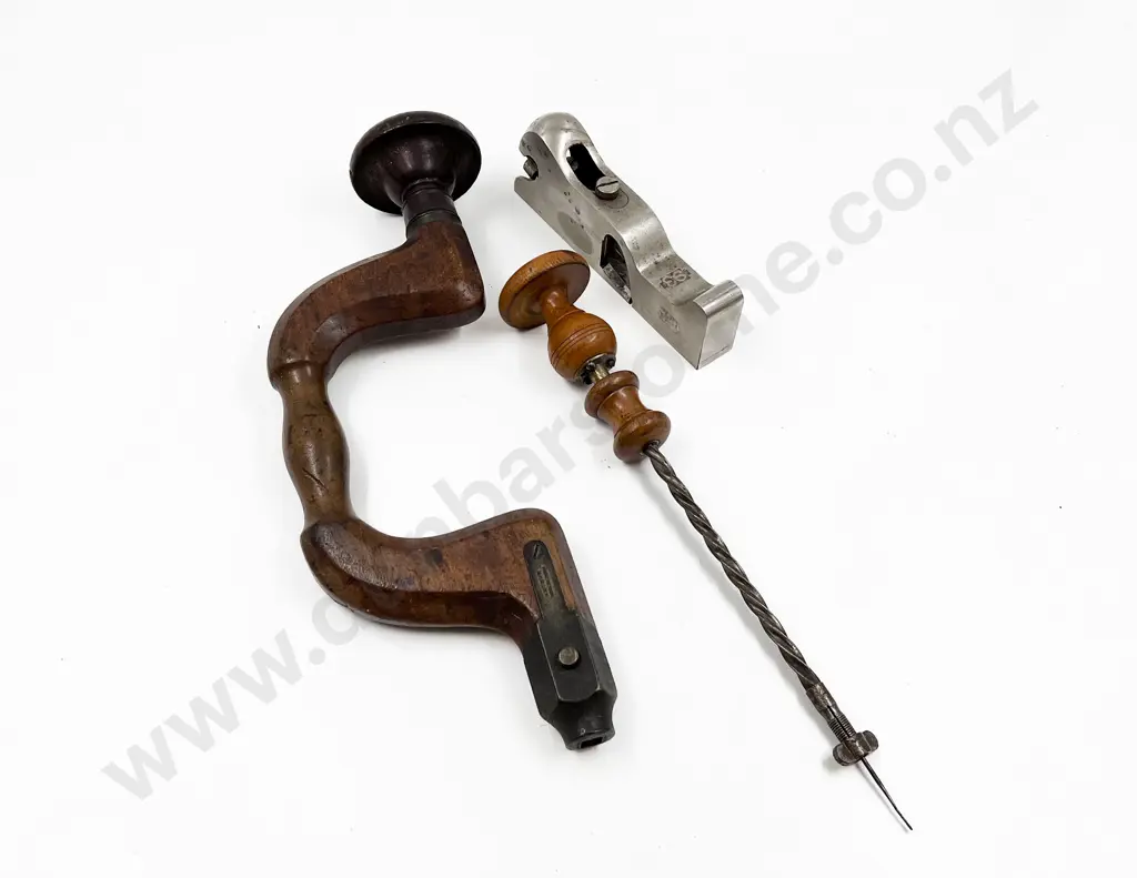 Two Vintage Hand Drills with Small Planer Image 1++