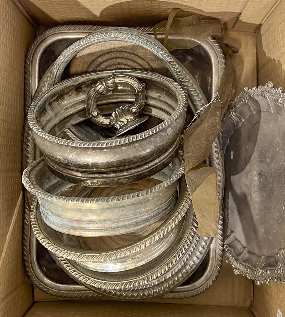 Box of Assorted S/P Including Wine Coasters (Faults) Image 1++