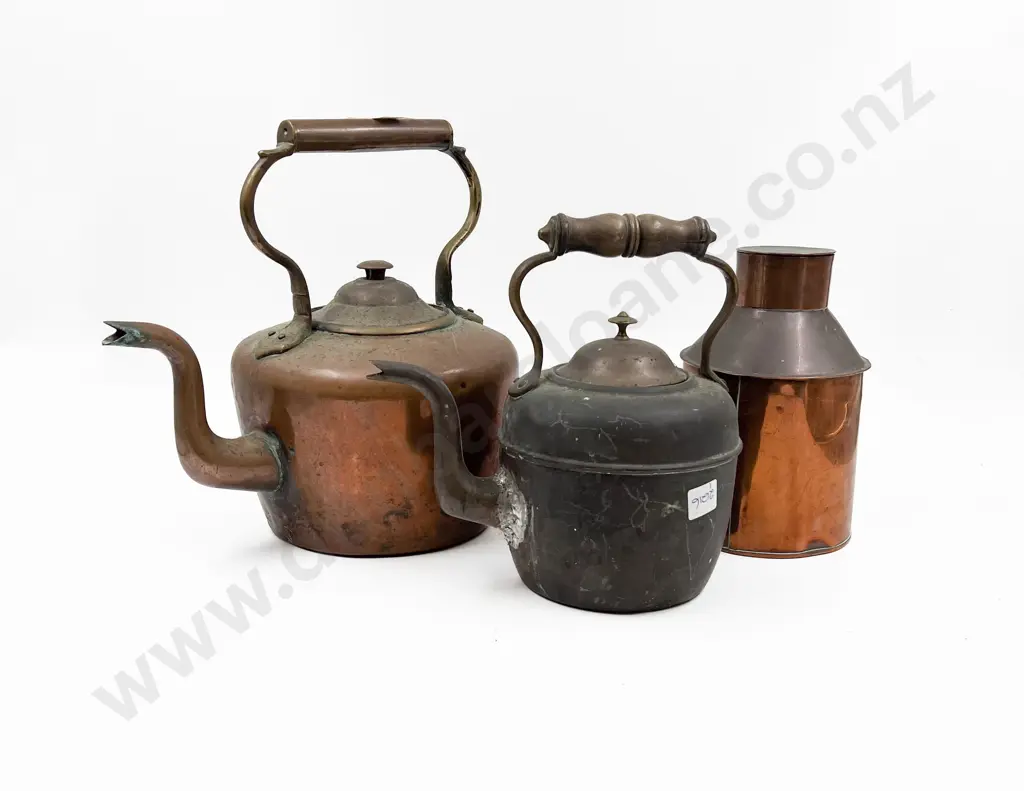 Victorian Copper Kettle other and copper kitchen tea caddy Image 1++