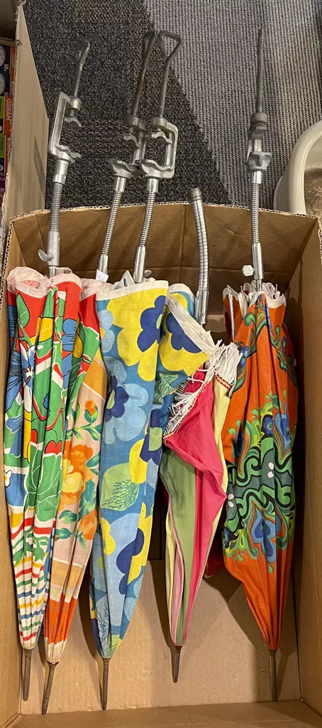 Quantity of Assorted VIntage Clamp Parasols Image 1++