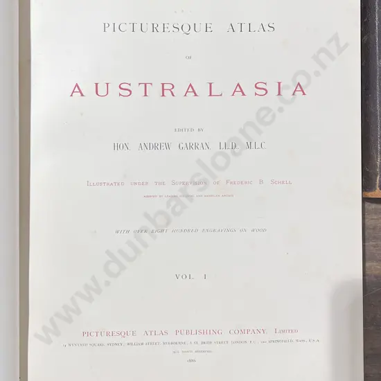 Three Volumes of Picturesque Atlas of Australasia by Andrew Garran Including Five Vintage Australian Telegraph Maps