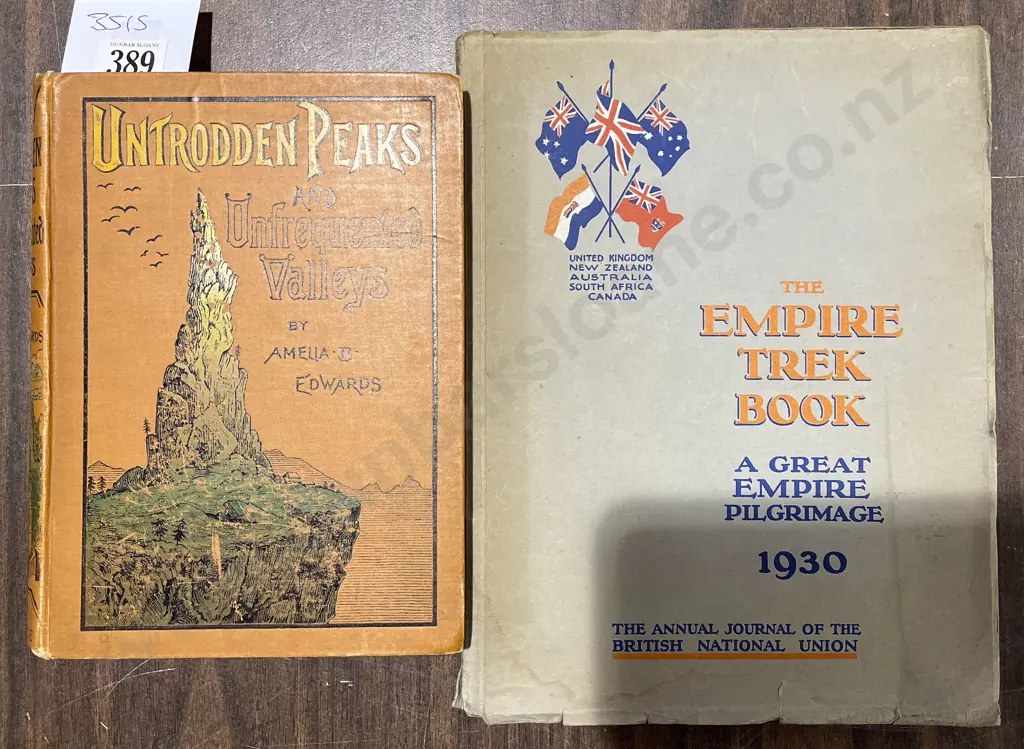 The Empire Trek Book with "Untrodden Peaks and Unfrequented Valleys" by Amelia B. Edwards (2) Image 1++