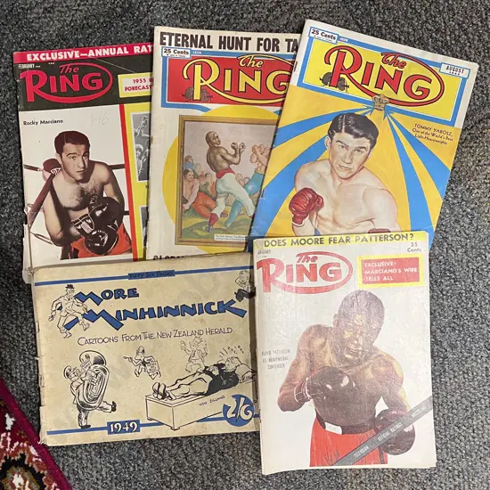 Quantity of Assorted Vintage Magazines Including Olympic Clippings Book