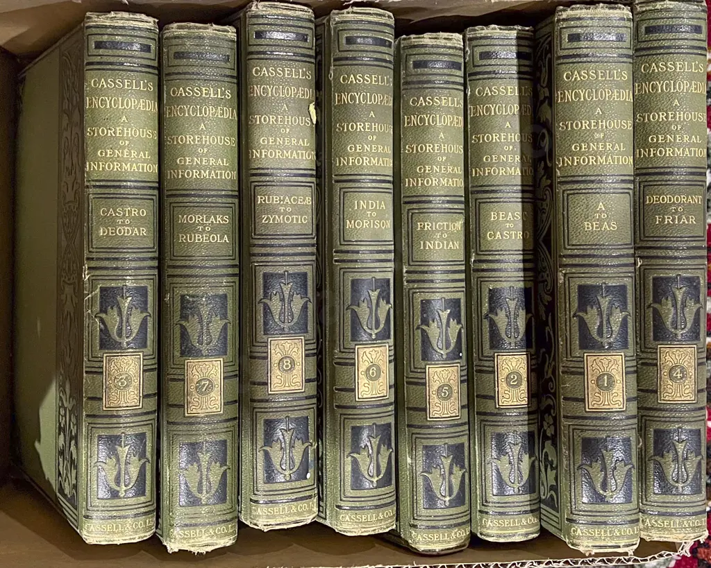 Eight Volumes of Cassell's Encyclopedia "A Storehouse of General Information" Image 1++