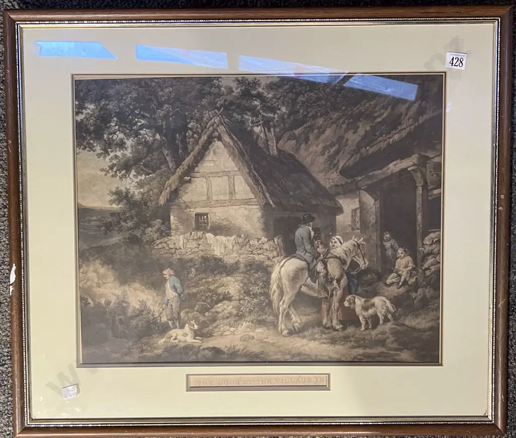 The Door of The Village Inn - Vintage Print Image 1++