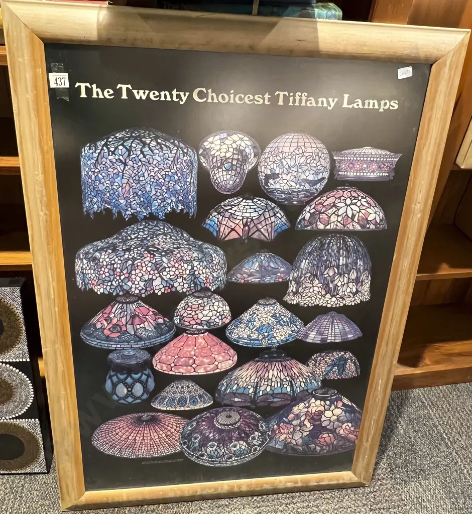 Framed Poster of "The Twenty Choicest Tiffany Lamps" Image 1++