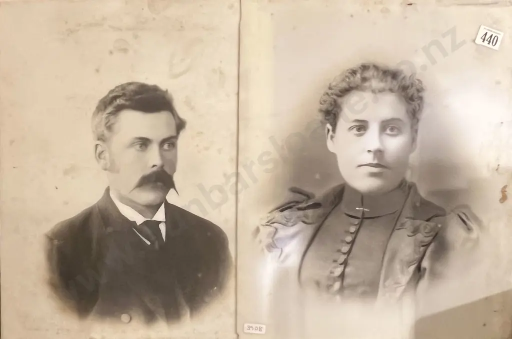 Two Vintage Photographs on Glass Image 1++