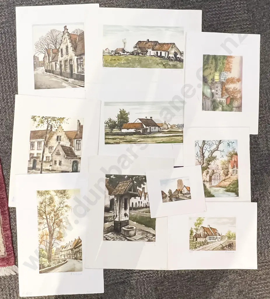 Eleven Assorted Ltd Ed Prints - European Scenes Image 1++