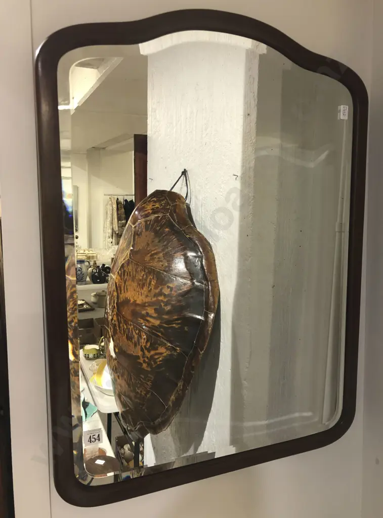 Mahogany Framed Bevel Edged Wall Mirror Image 1++
