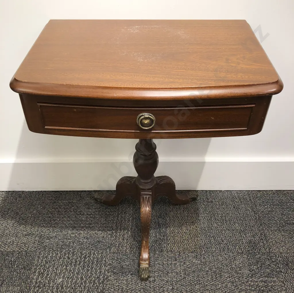 Mahogany Single Drawer Side Table Image 1++