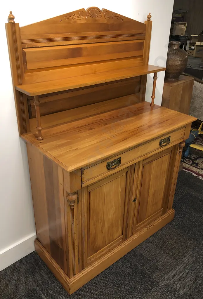 Octagon F. A. Hooper & Co Made NZ Colonial Kauri Sideboard Image 1++