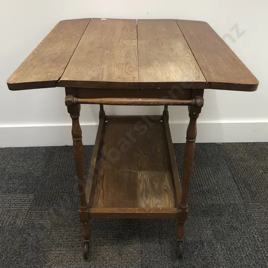 Oak Two Tier Tea Trolley