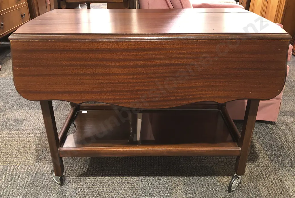 Drop Leaf Two Tier Tea Trolley Image 1++