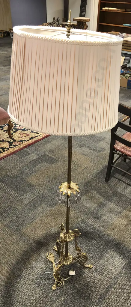 Ornate Brass Standard Lamp Image 1++