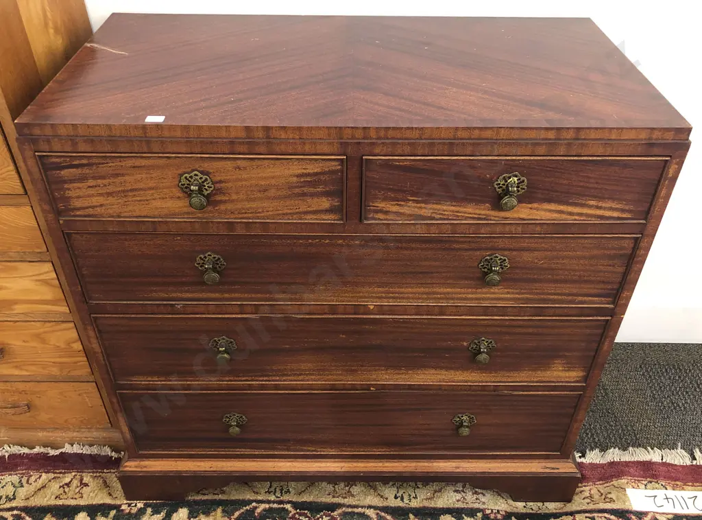 Reproduction Flat Front Chest of Drawers Image 1++