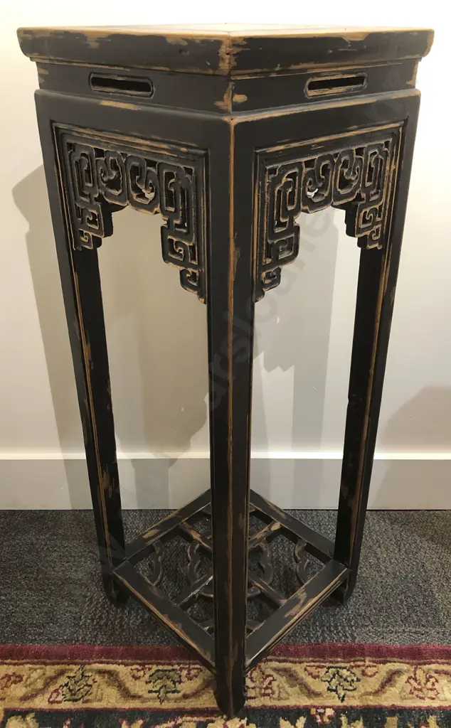 Ebonised Chinese Plant Stand Image 1++