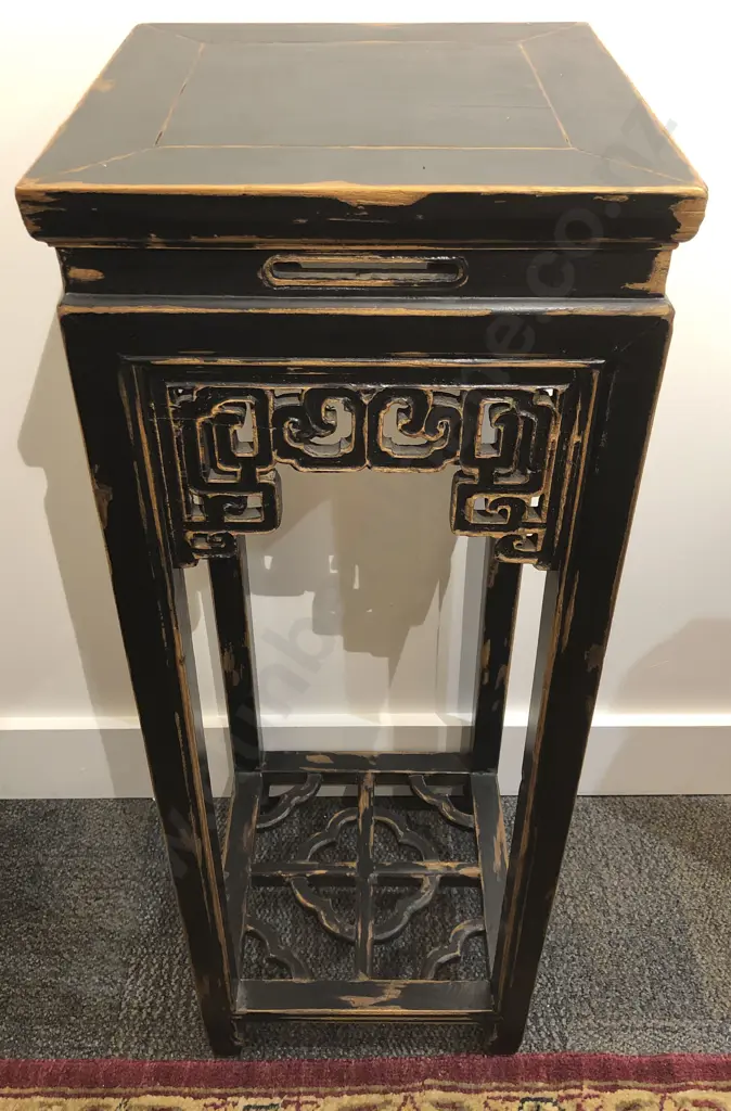 Ebonised Chinese Plant Stand Image 1++