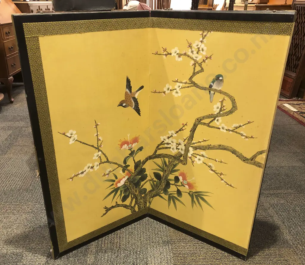 Hand Painted Four Panel Screen Image 1++