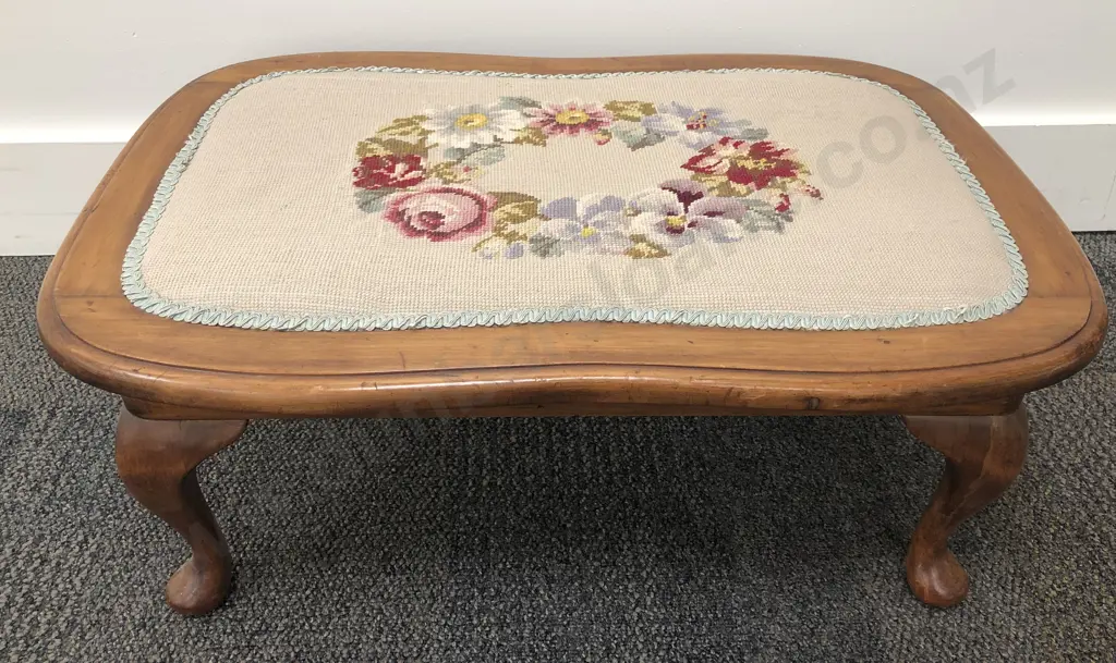 Tapestry Topped Foot Stool Image 1++
