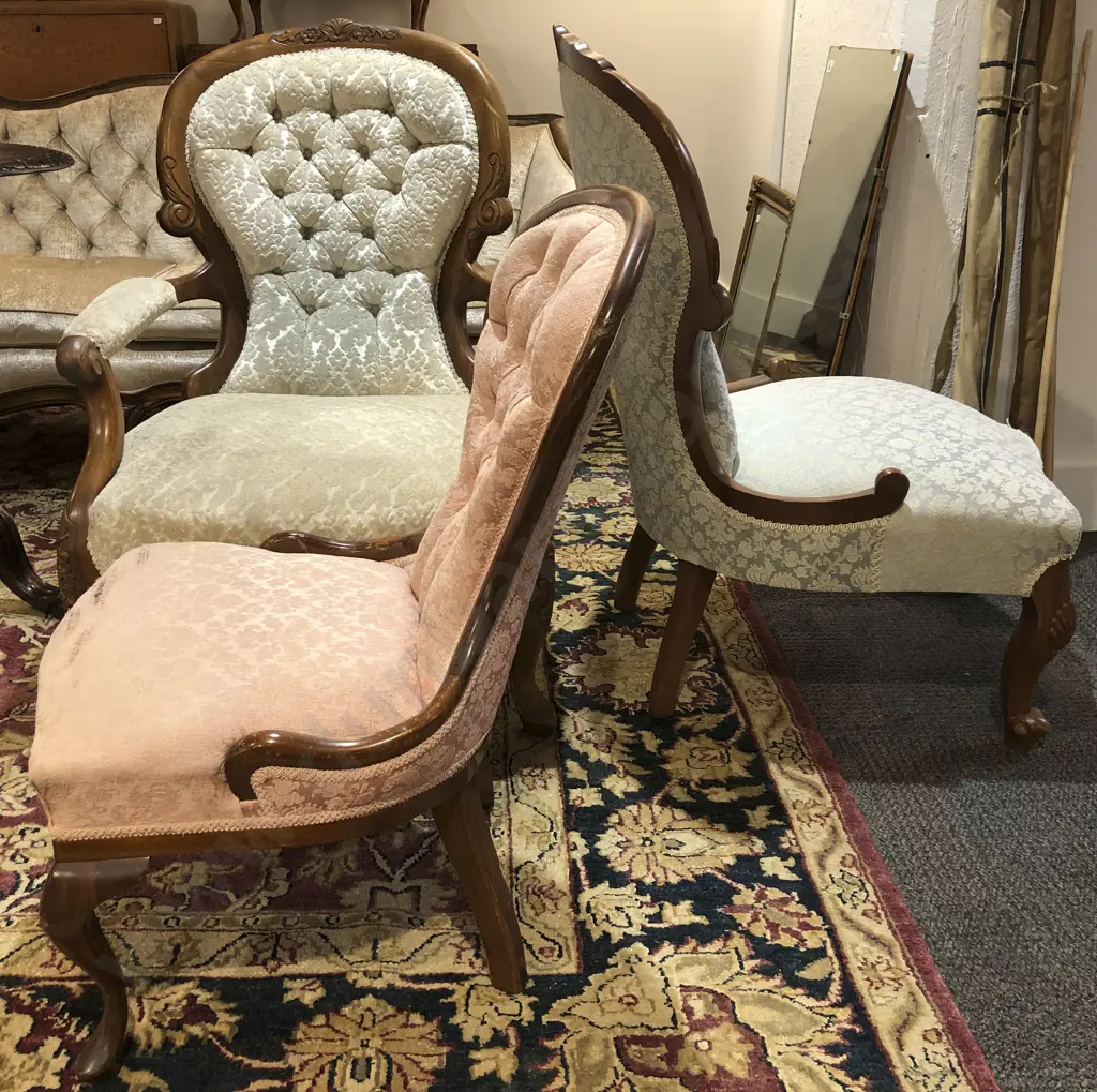 Grandfather and Grandmother Chair with Nursing Chair Image 1++
