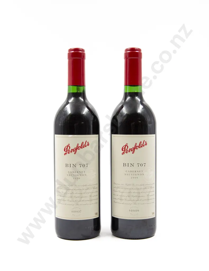 2 Bottles Australian Penfolds BIN 707 Cabernet Sauvignon 1999 Image 1++