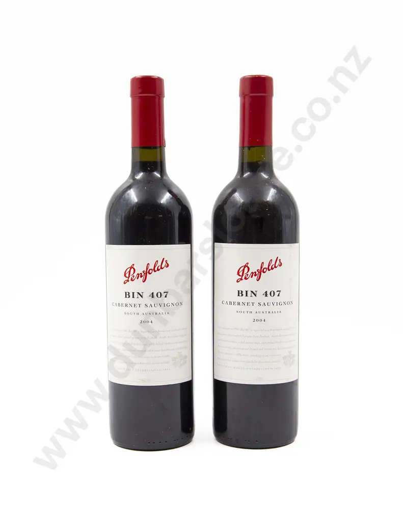 2 Bottles Australian Penfolds BIN 407 Cabernet Sauvignon 2004 Image 1++
