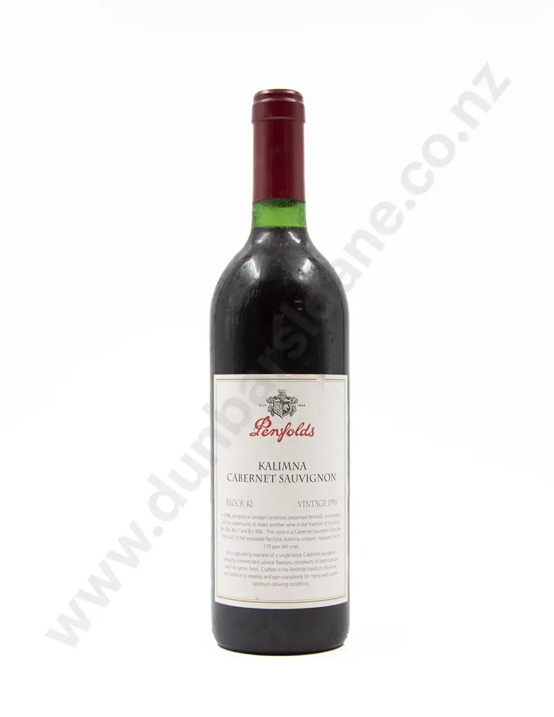 1 Bottle Penfolds Kalimna Cabernet Sauvignon Block 42 Vintage 1996 Image 1++