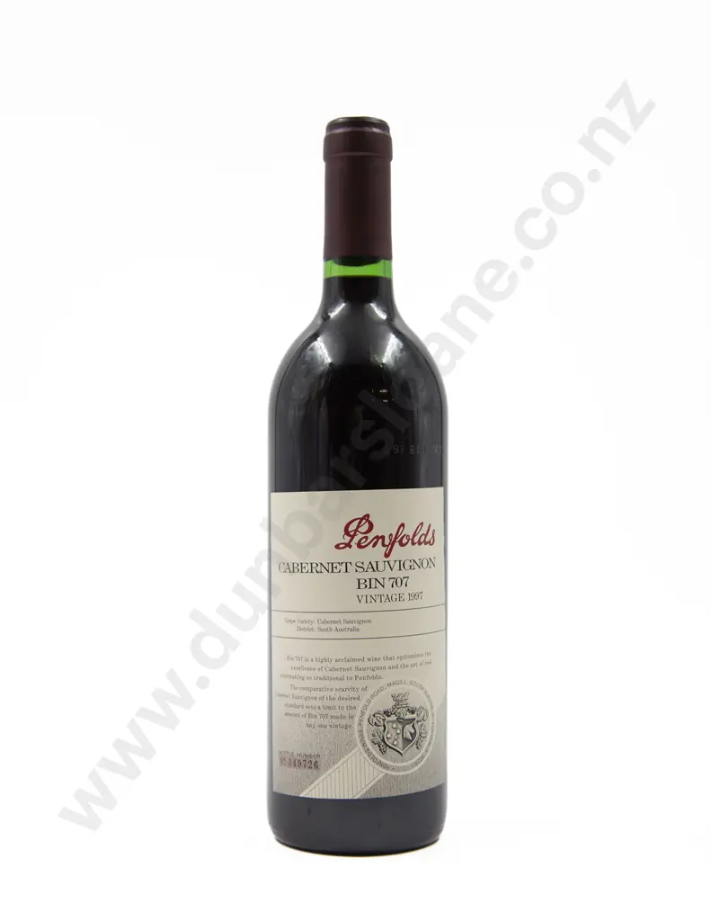 1 Bottle Penfolds Cabernet Sauvignon Bin 707 Vintage 1997 Image 1++