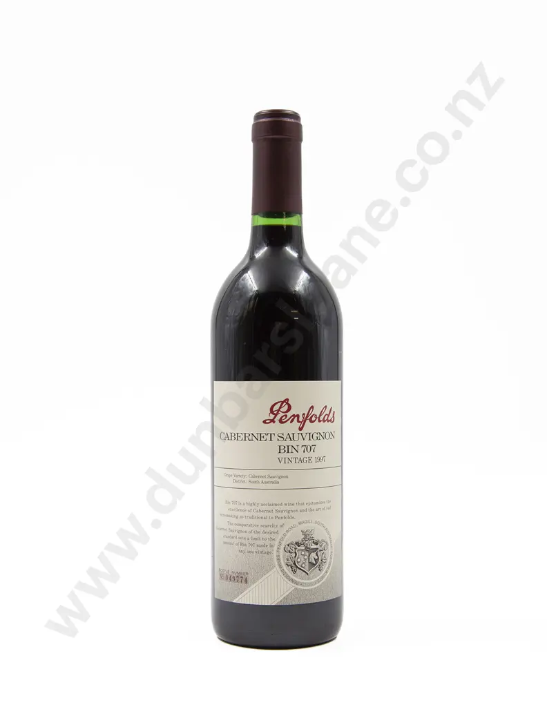 1 Bottle Penfolds Cabernet Sauvignon Bin 707 Vintage 1997 Image 1++