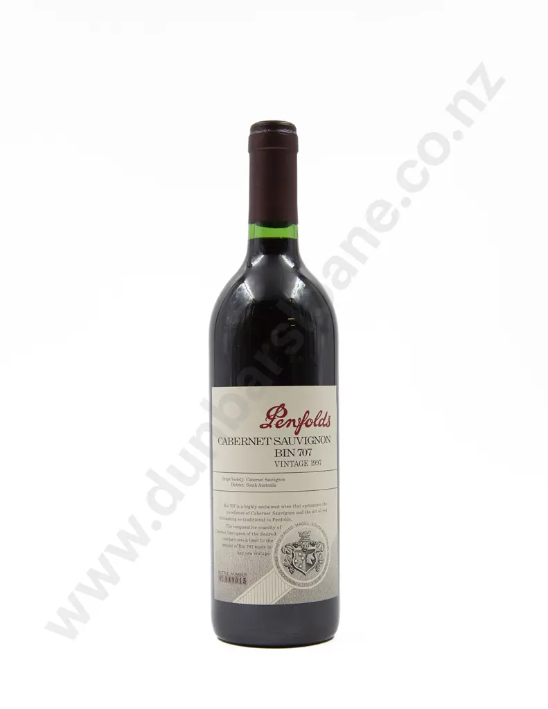1 Bottle Penfolds Cabernet Sauvignon Bin 707 Vintage 1997 Image 1++