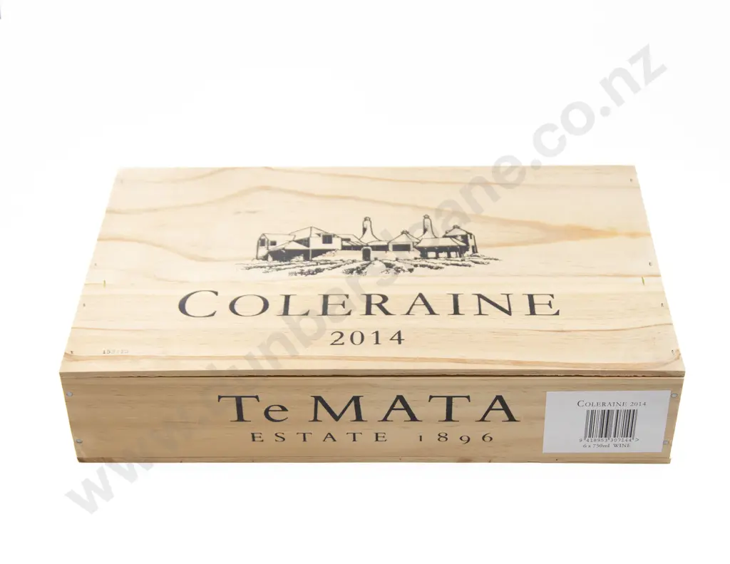 6 Bottles Boxed NZ Te Mata Estate Coleraine 2014 Image 1++