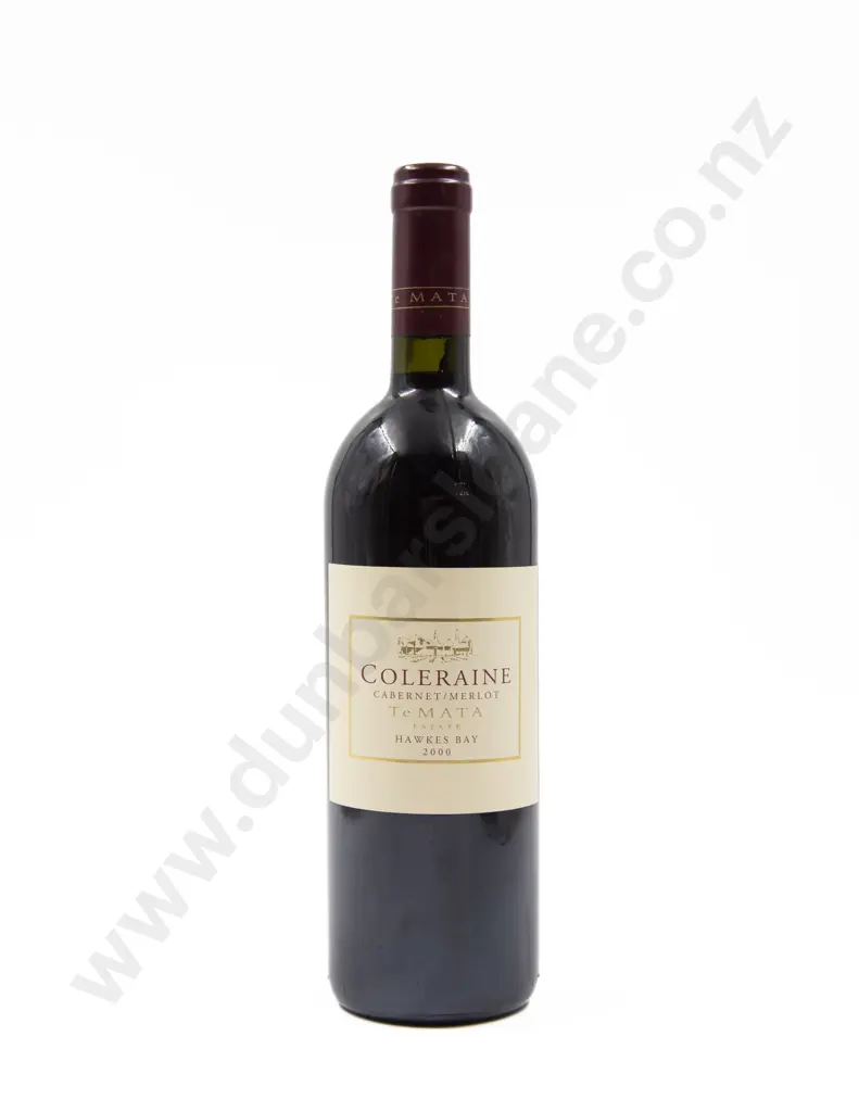 1 Bottle NZ Te Mata Estate Coleraine Cabernet/Merlot Hawkes Bay 2000 Image 1++