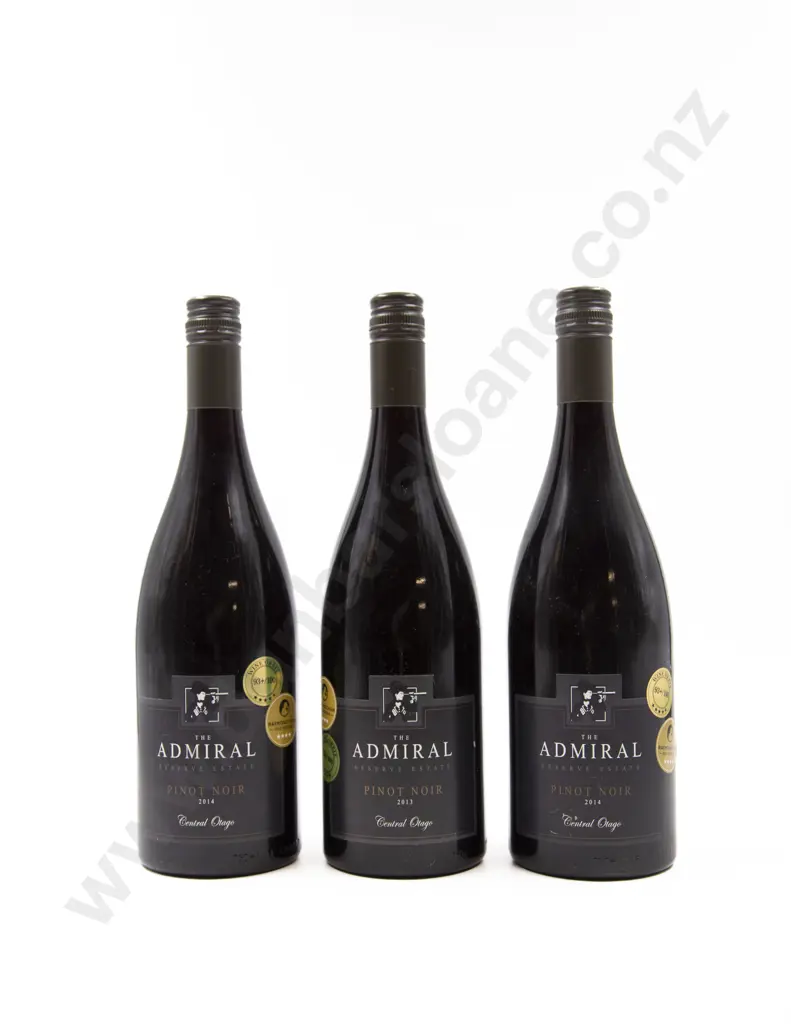 3 Bottles NZ The Admiral Reserve Estate Central Otago Pinot Noir 2013/2014 Image 1++
