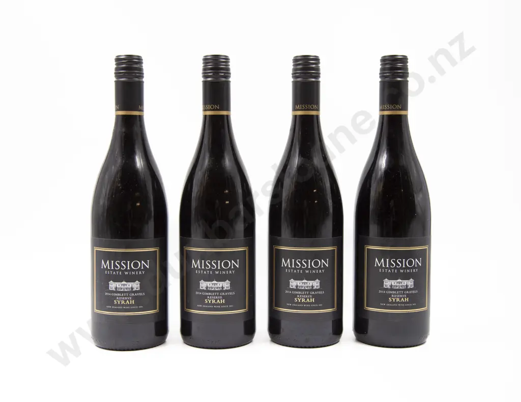 4 Bottles NZ Mission Estate 2014 Gimblett Gravels Reserve Syrah Image 1++