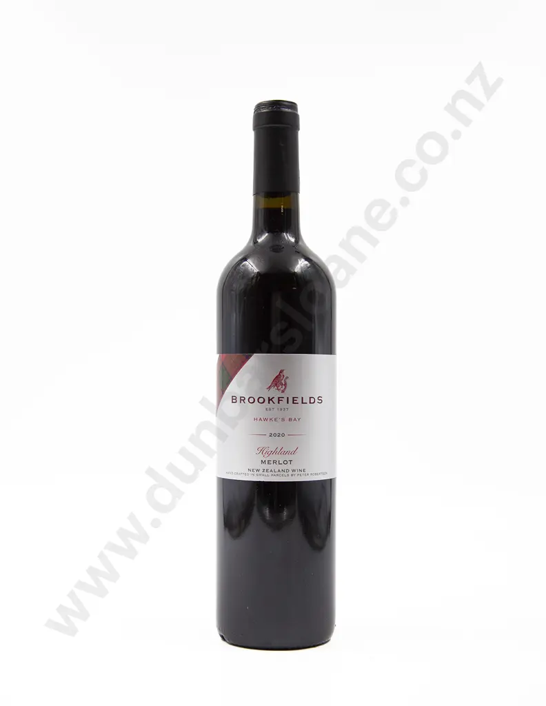 1 Bottle NZ Brookfields 'HIGHLAND' Hawkes Bay Merlot 2020 Image 1++