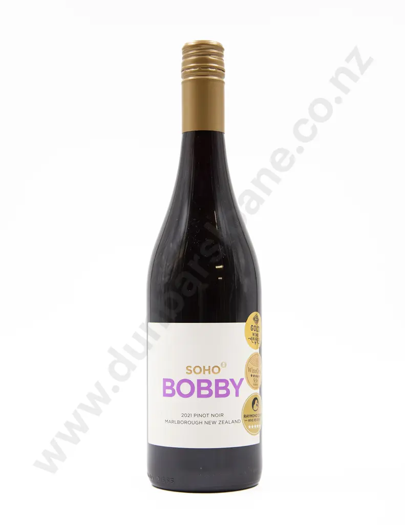 1 Bottle NZ Soho 'BOBBY' Marlborough Pinot Noir 2021 Image 1++