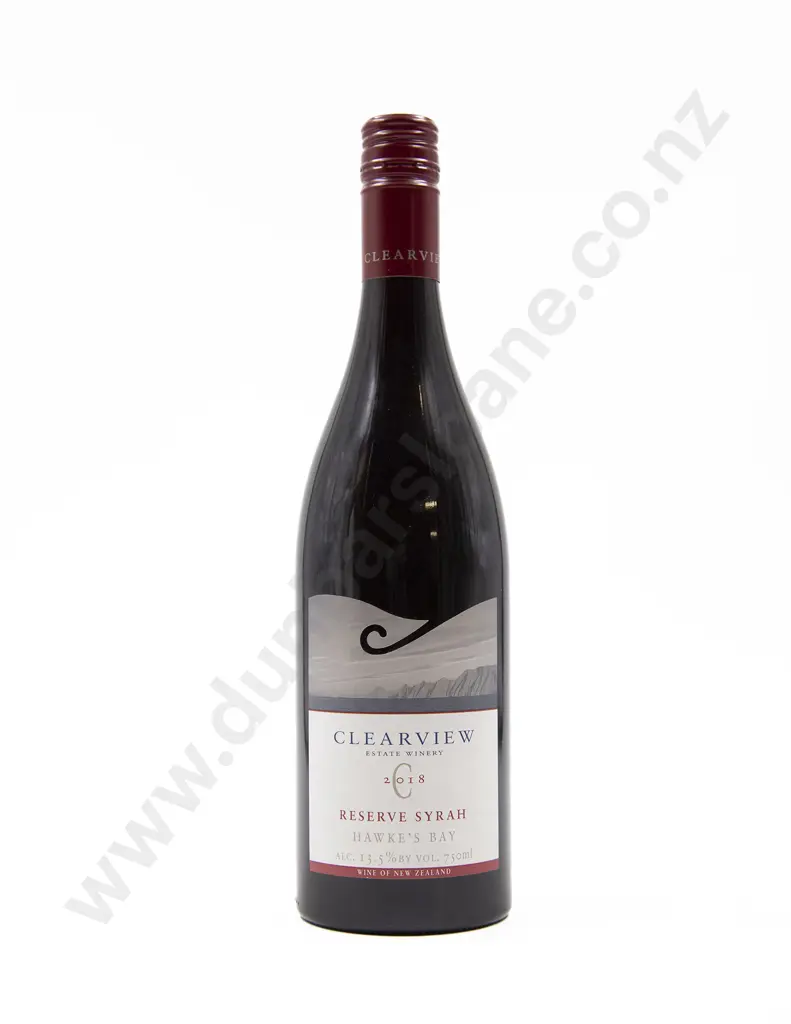 1 Bottle NZ Clearview Estate Reserve Syrah Hawke's Bay 2018 Image 1++