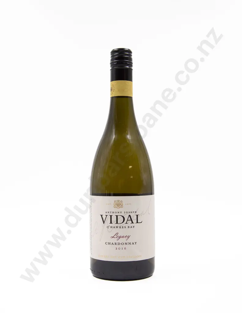 1 Bottle NZ Vidal Wines Legacy Chardonnay Hawke's Bay 2016 Image 1++